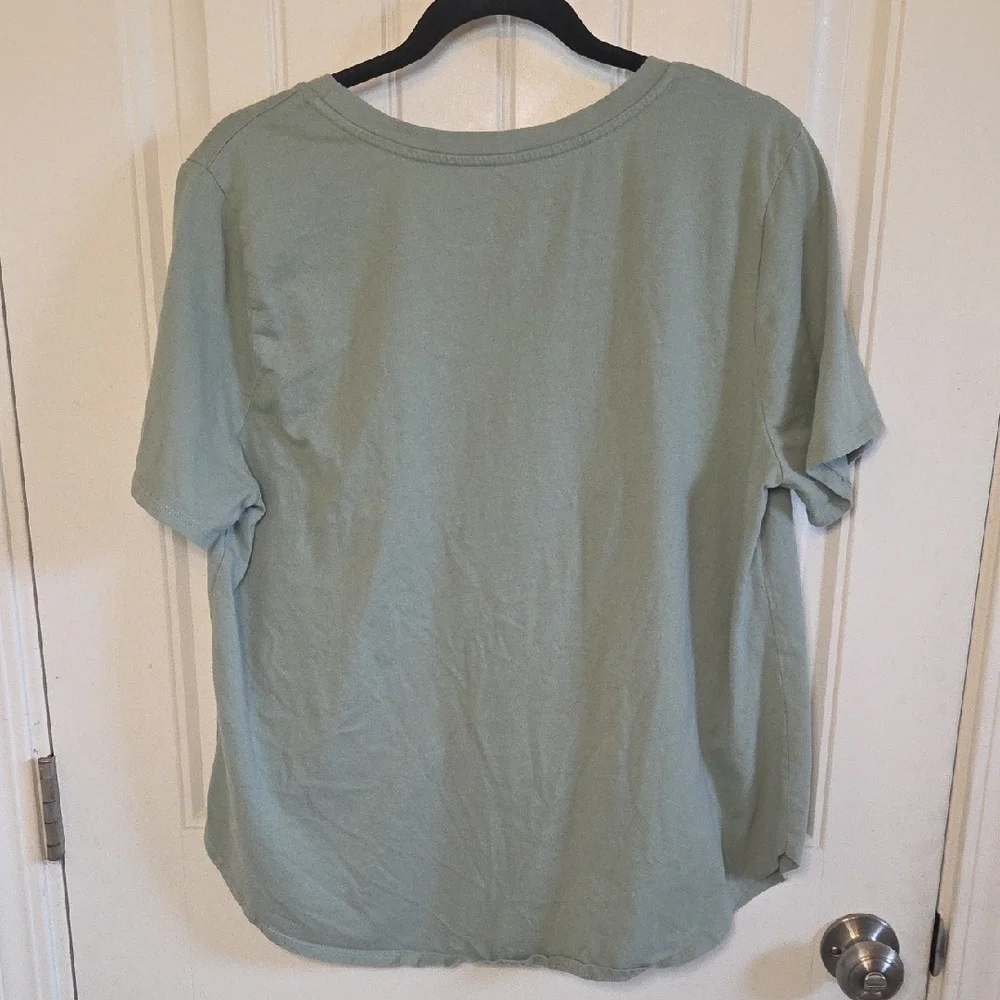 Zodiac Yin Yang Rhinestone Believe Dream 100% Cotton Light Green Tshirt - Picture 4 of 6